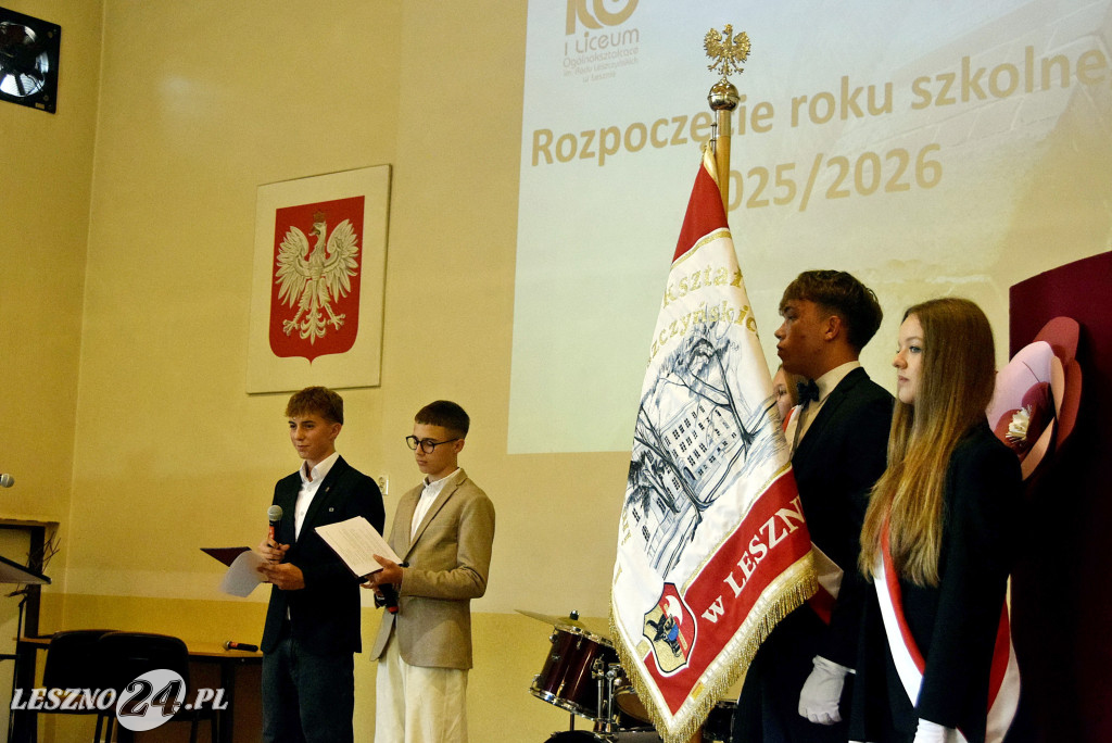 Przywitanie pierwszoklasistów w I LO w Lesznie