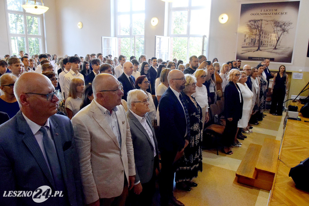 Przywitanie pierwszoklasistów w I LO w Lesznie