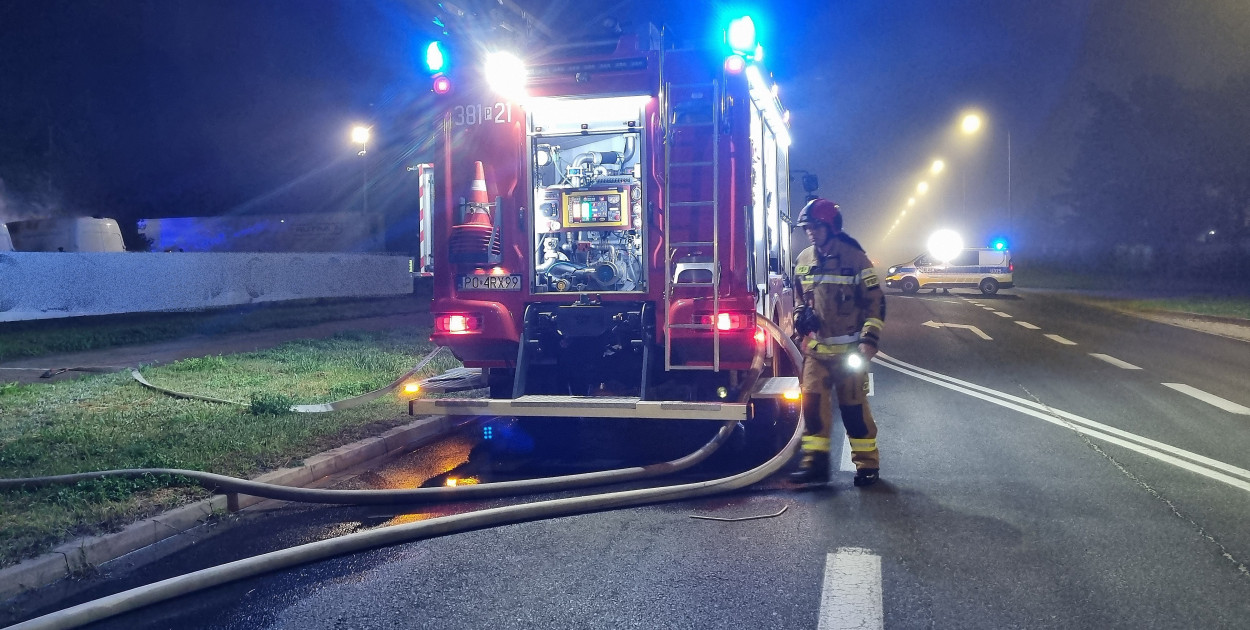 Pożar busów przy ul. Usługowej
