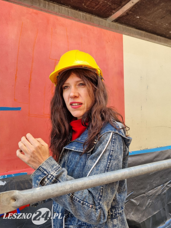 Mural przy ul. Wróblewskiego w Lesznie