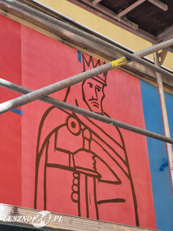 Mural przy ul. Wróblewskiego w Lesznie