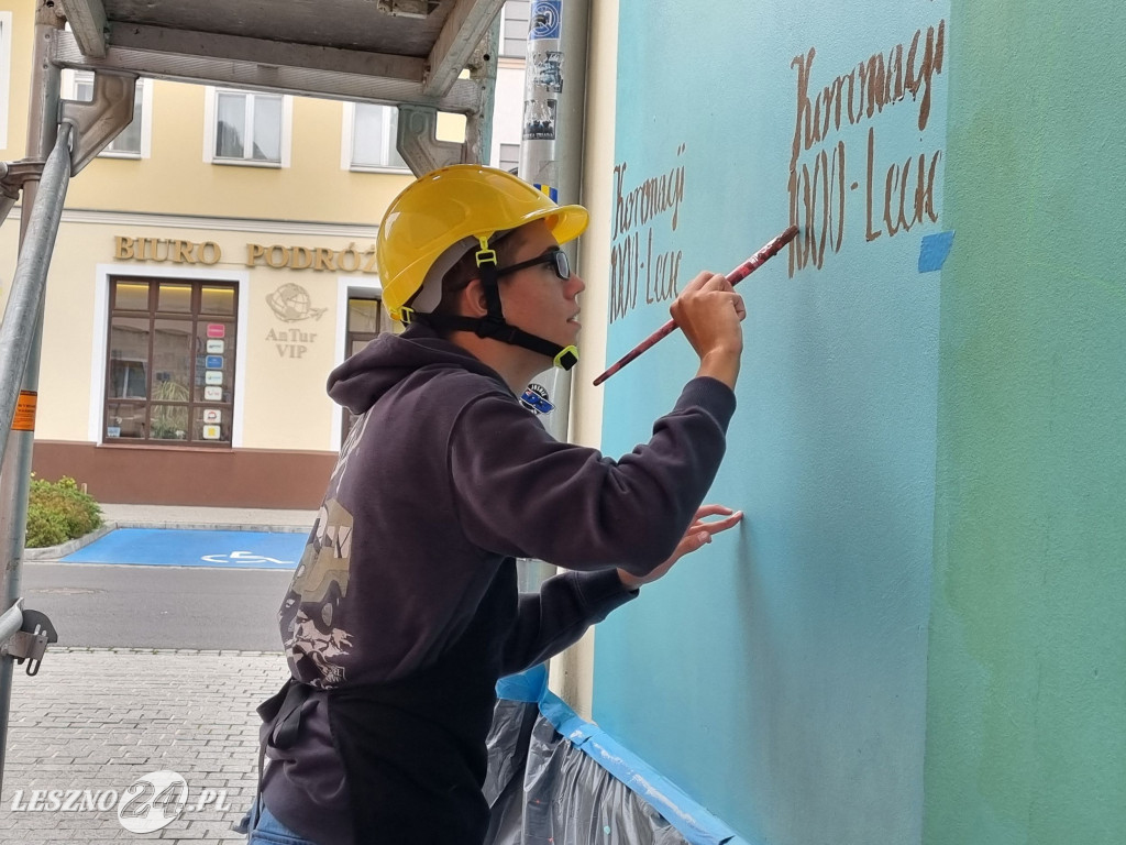 Mural przy ul. Wróblewskiego w Lesznie