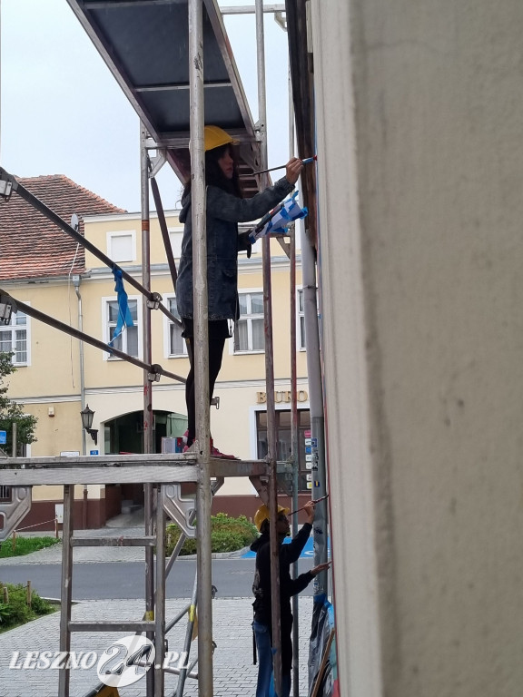 Mural przy ul. Wróblewskiego w Lesznie
