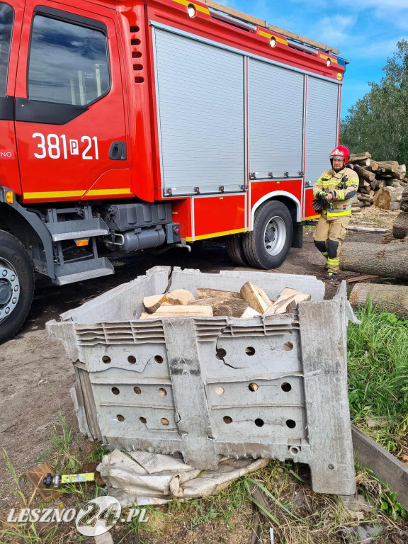 Paliła się suszarnia drewna