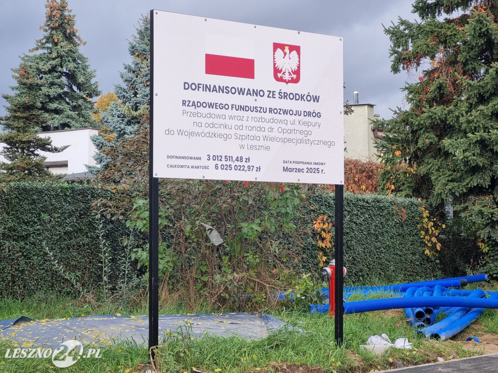 Przebudowa ulicy Kiepury w Lesznie