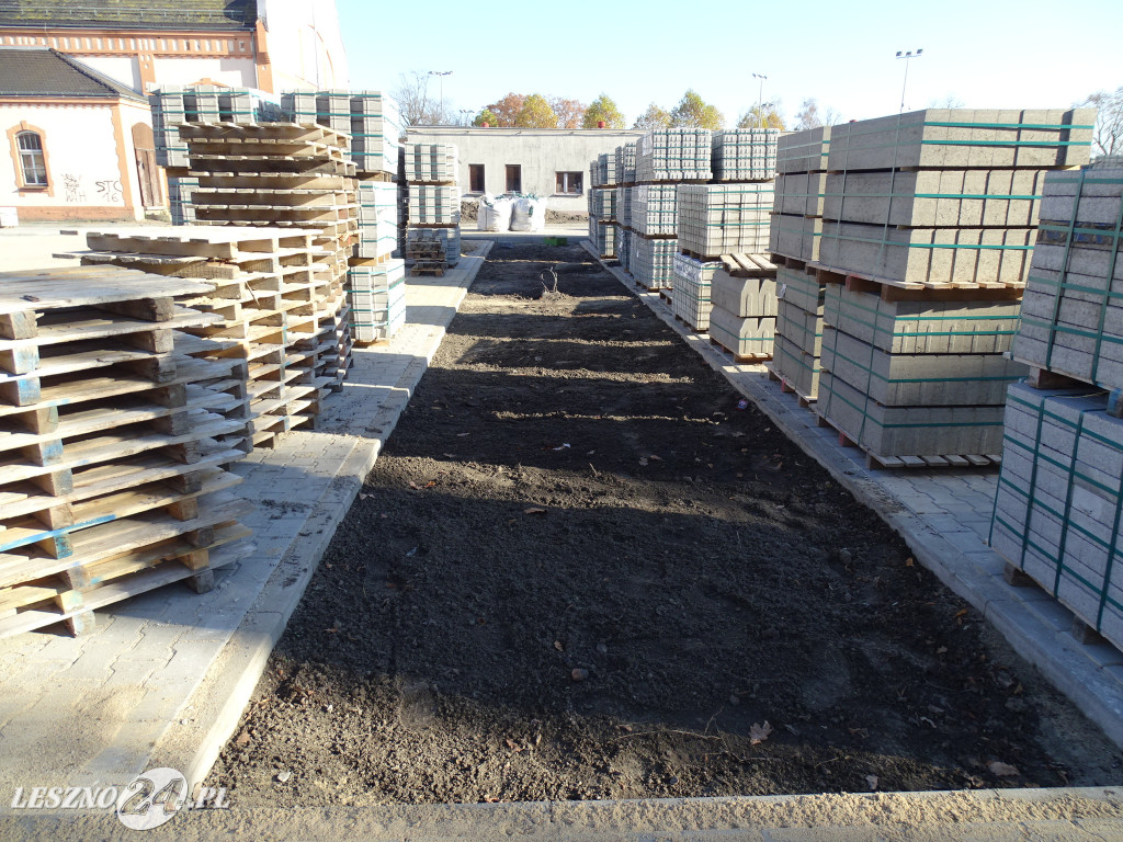 Parking przy hali Ćwicznia Miejska w Lesznie