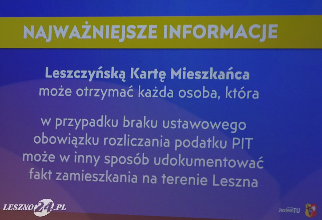 Inauguracja Leszczyńskiej Karty Mieszkańca
