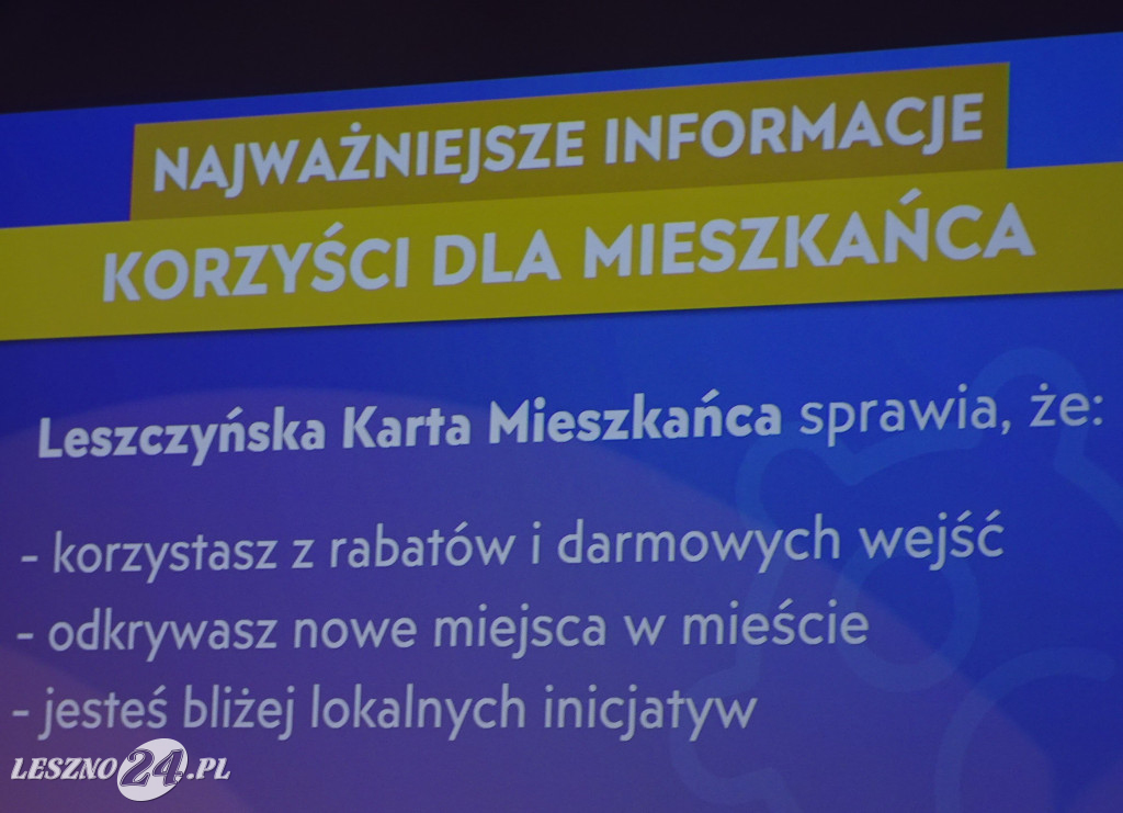 Inauguracja Leszczyńskiej Karty Mieszkańca