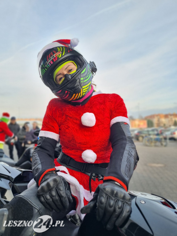Mikołaje na motocyklach w Lesznie