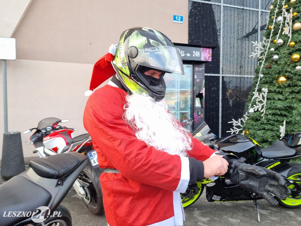 Mikołaje na motocyklach w Lesznie