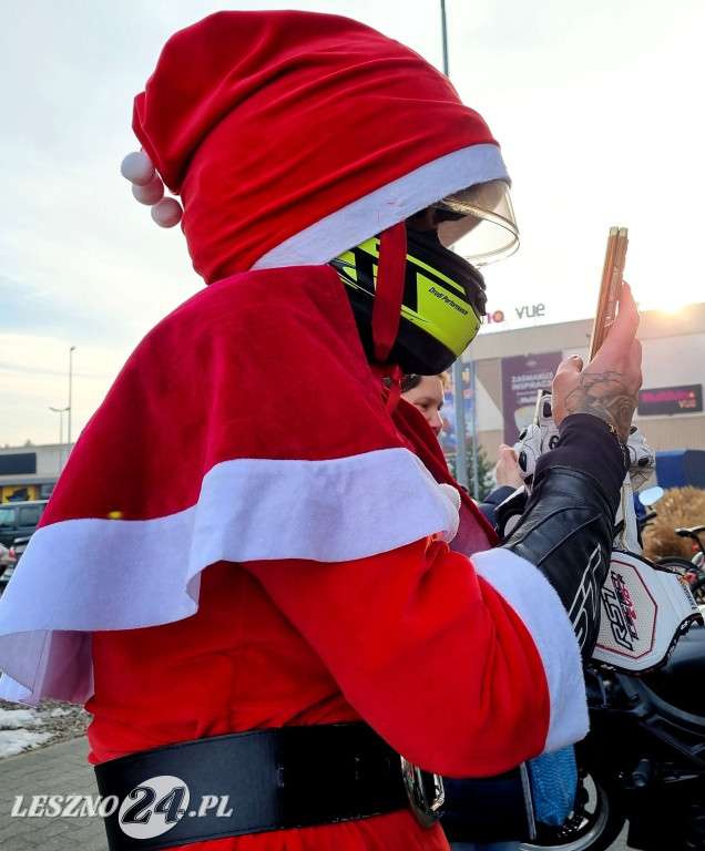 Mikołaje na motocyklach w Lesznie