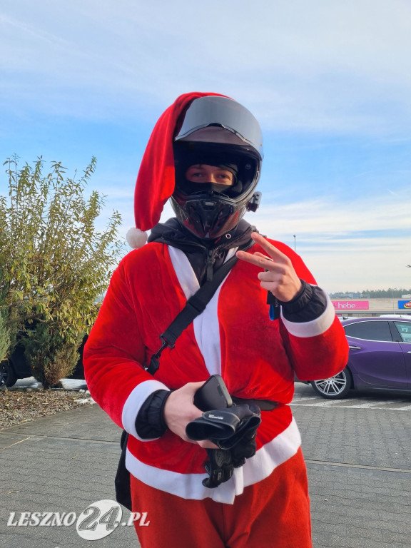 Mikołaje na motocyklach w Lesznie