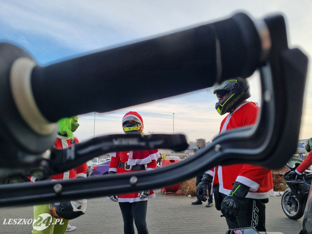 Mikołaje na motocyklach w Lesznie