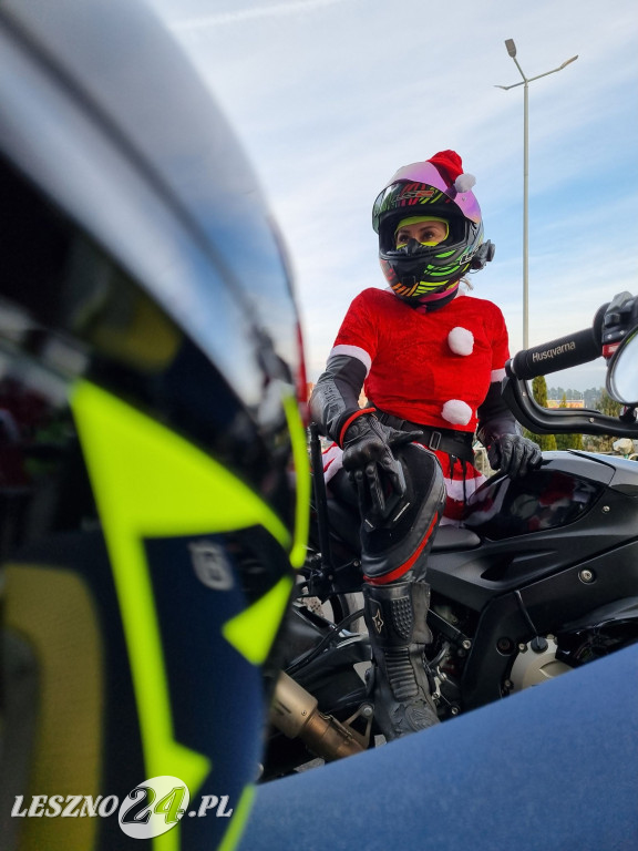 Mikołaje na motocyklach w Lesznie