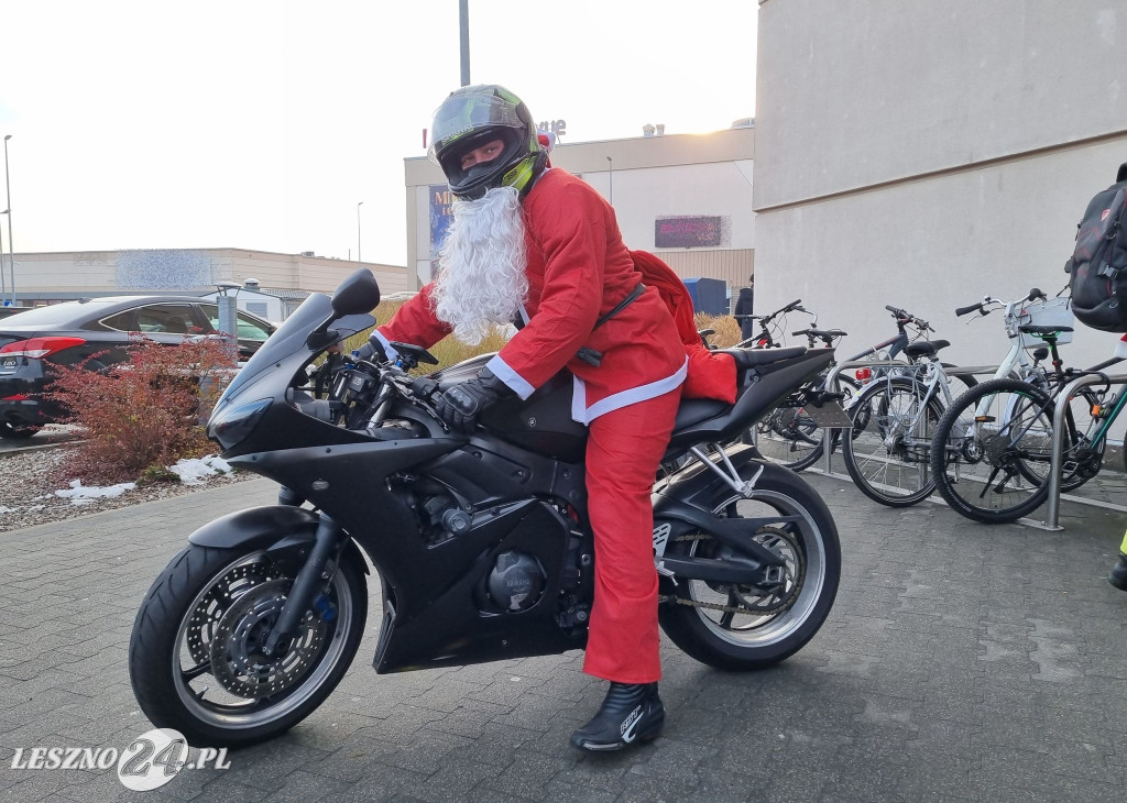 Mikołaje na motocyklach w Lesznie