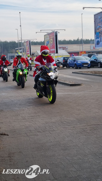Mikołaje na motocyklach w Lesznie
