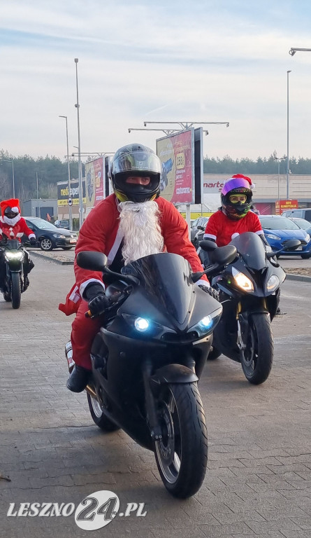 Mikołaje na motocyklach w Lesznie