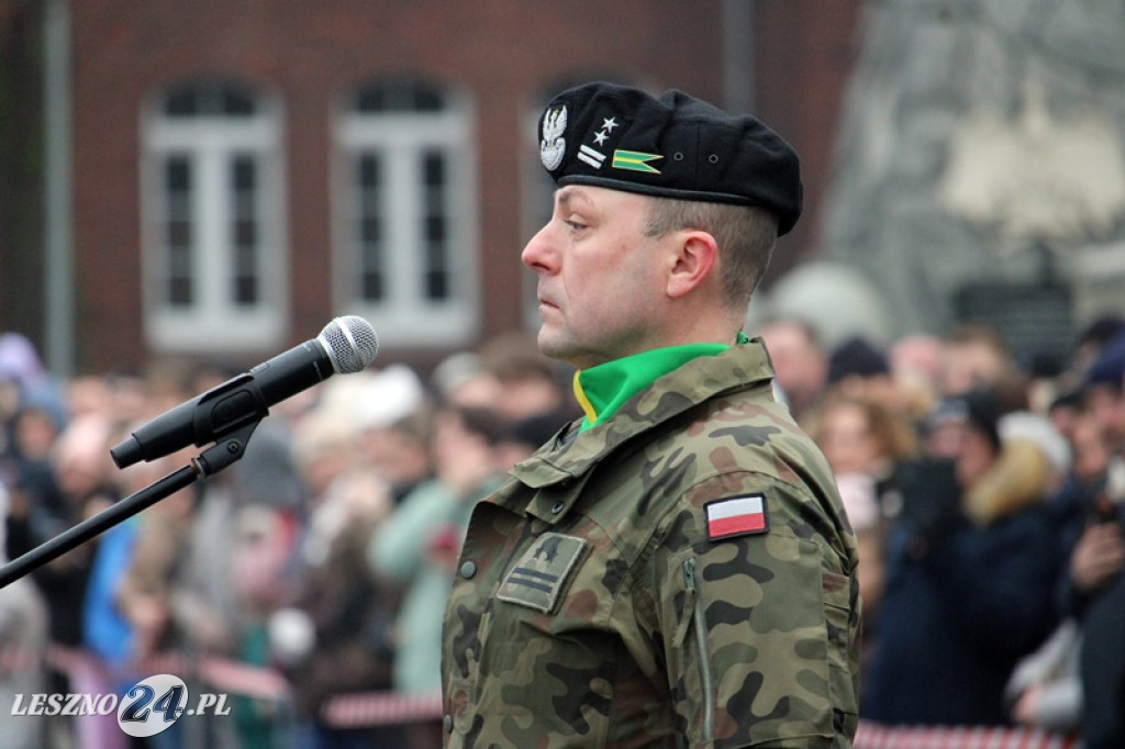 Przysięga żołnierzy dobrowolnej służby w Lesznie
