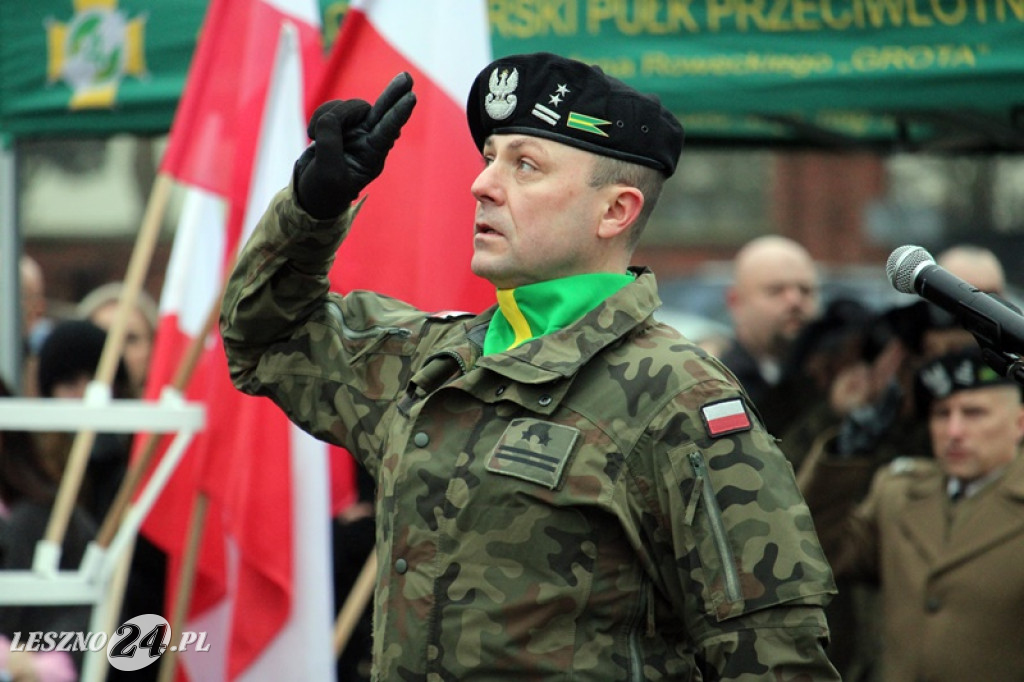 Przysięga żołnierzy dobrowolnej służby w Lesznie