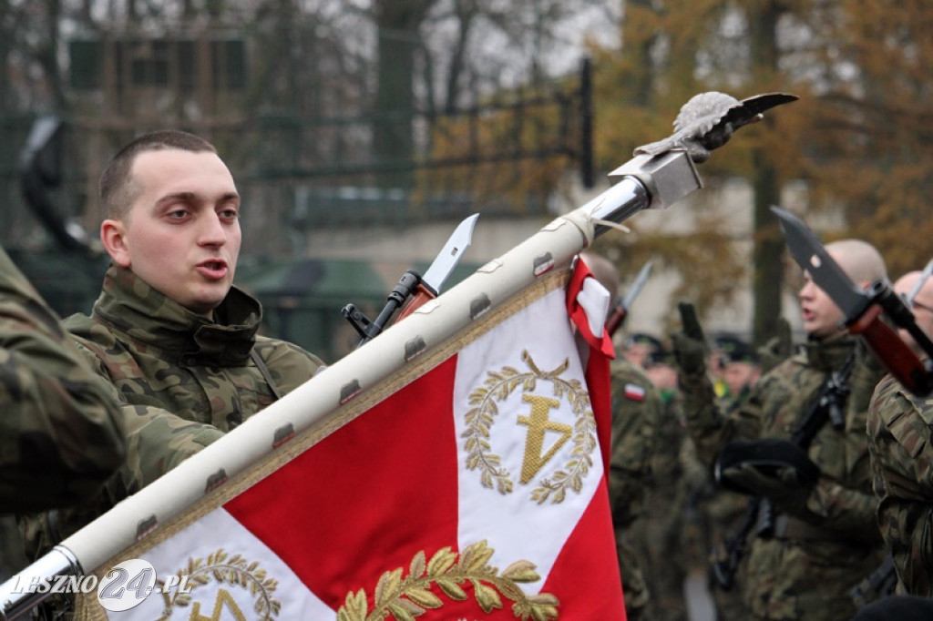 Przysięga żołnierzy dobrowolnej służby w Lesznie
