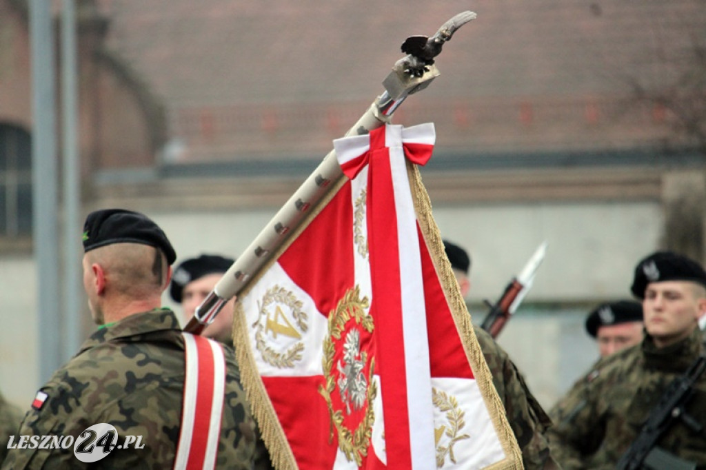 Przysięga żołnierzy dobrowolnej służby w Lesznie