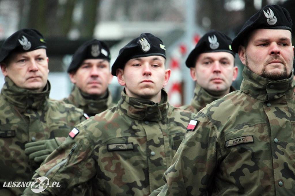 Przysięga żołnierzy dobrowolnej służby w Lesznie