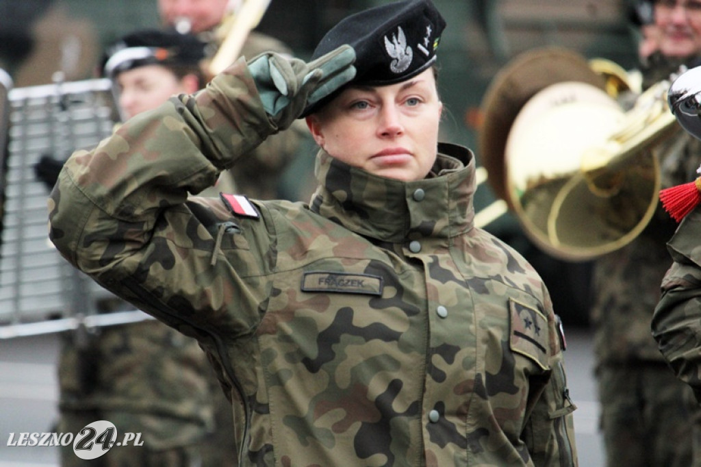 Przysięga żołnierzy dobrowolnej służby w Lesznie