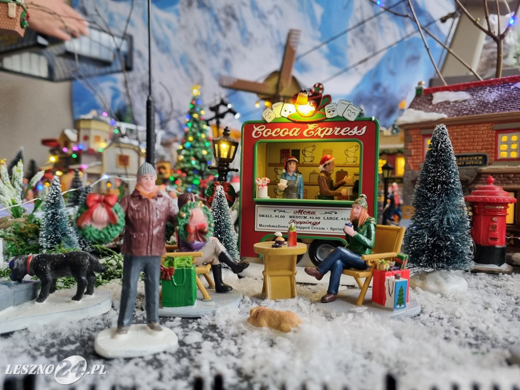 Bożonarodzeniowe miasteczko w domu pani Kasi
