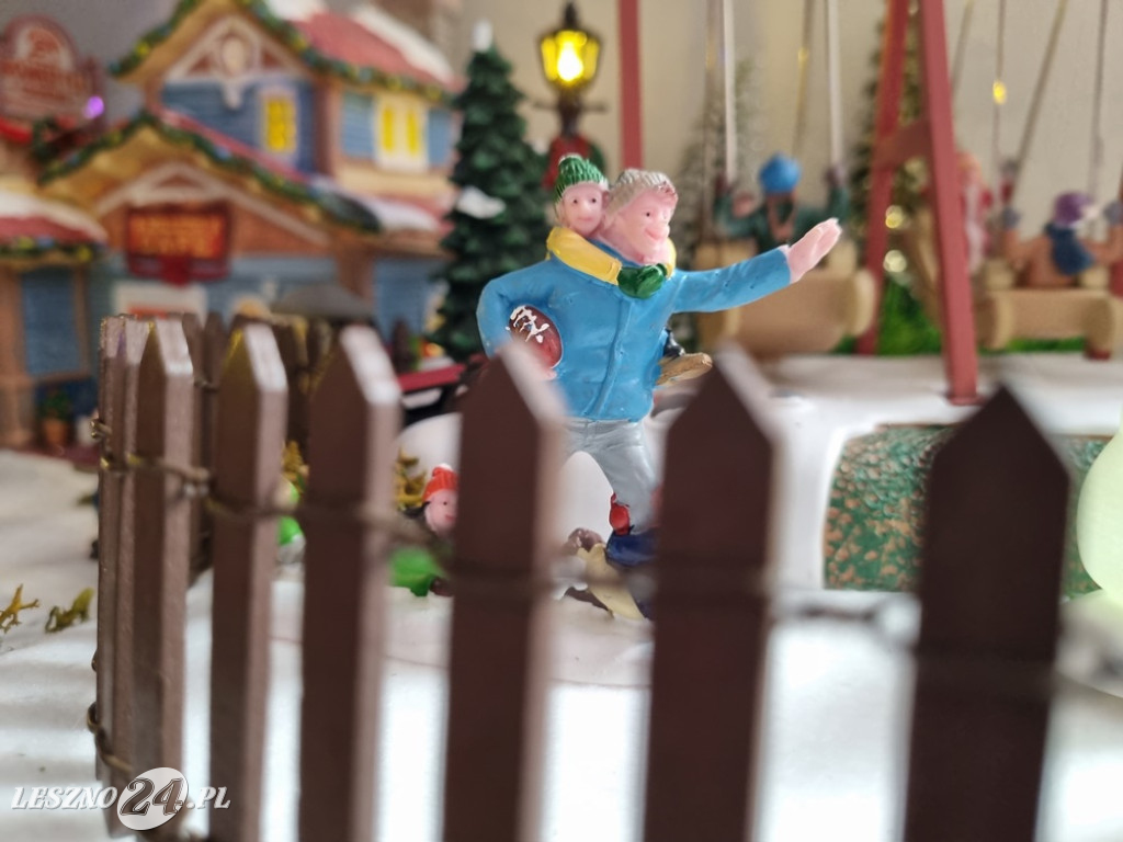 Bożonarodzeniowe miasteczko w domu pani Kasi