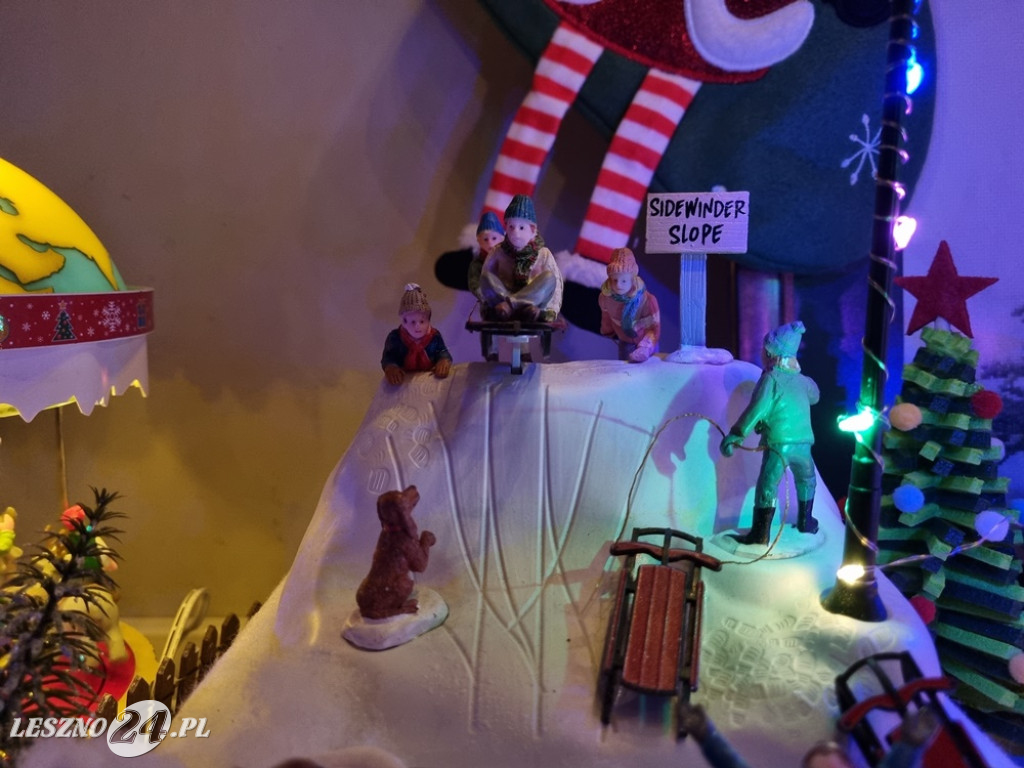 Bożonarodzeniowe miasteczko w domu pani Kasi