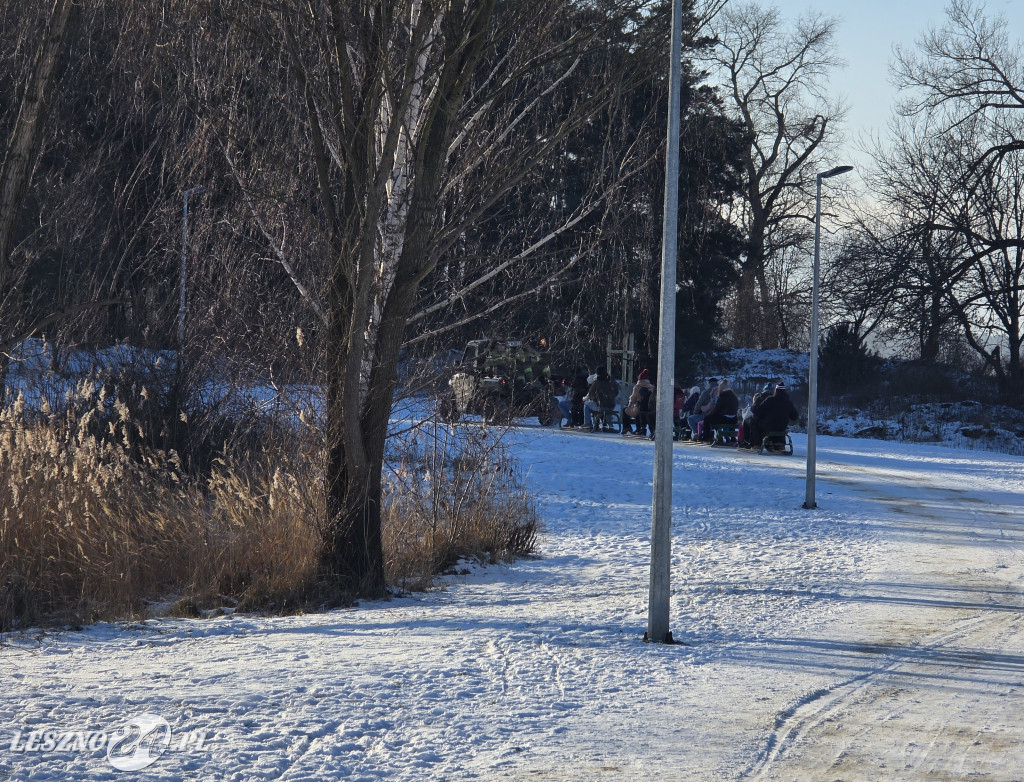 Kulig nad zbiornikiem w Zaborowie