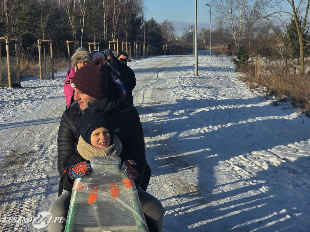 Kulig nad zbiornikiem w Zaborowie