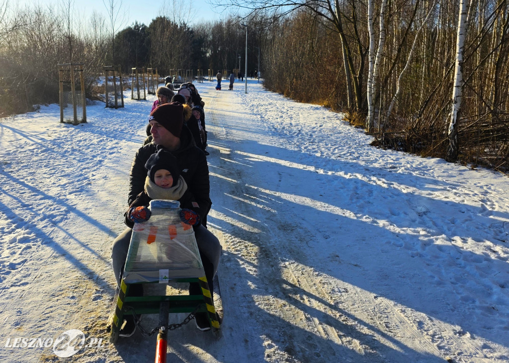 Kulig nad zbiornikiem w Zaborowie