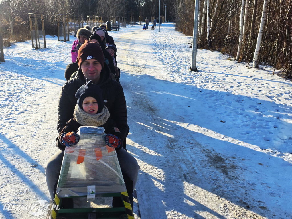 Kulig nad zbiornikiem w Zaborowie