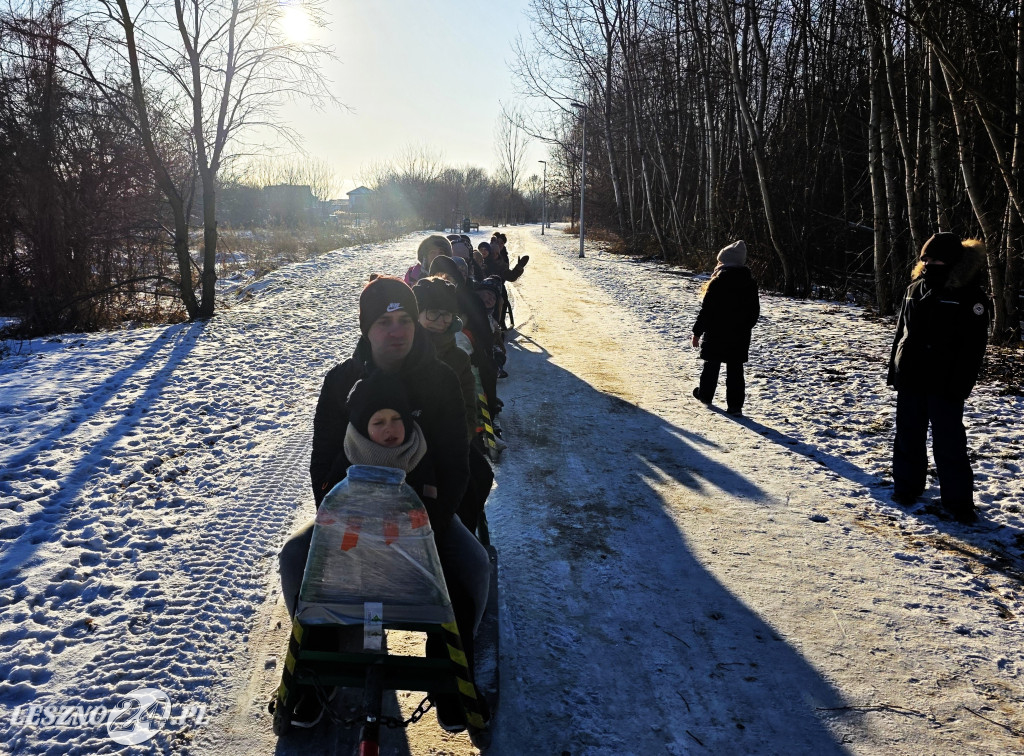Kulig nad zbiornikiem w Zaborowie