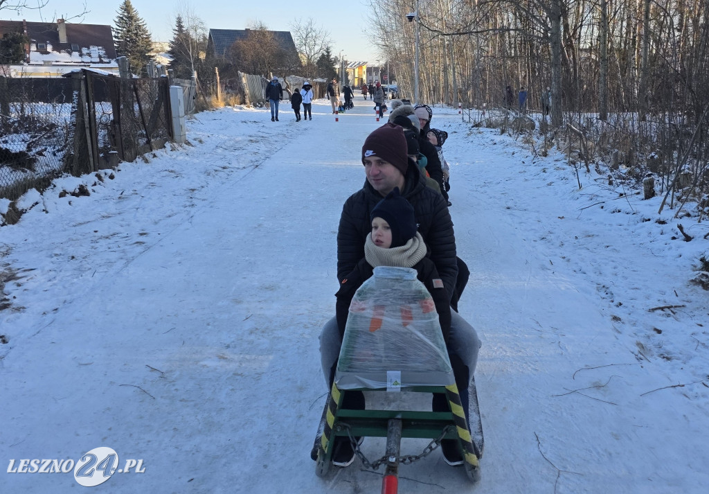 Kulig nad zbiornikiem w Zaborowie