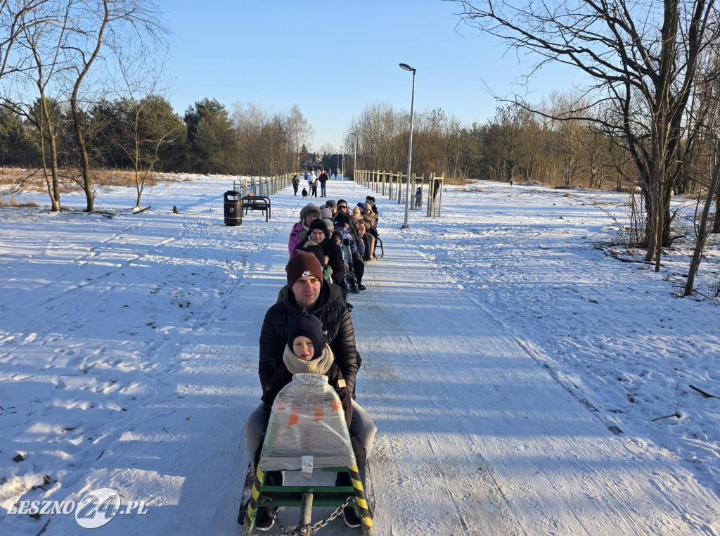 Kulig nad zbiornikiem w Zaborowie