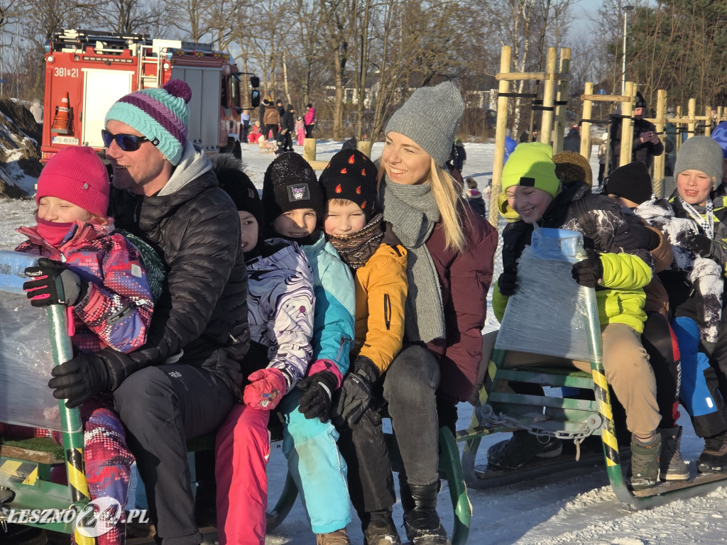 Kulig nad zbiornikiem w Zaborowie