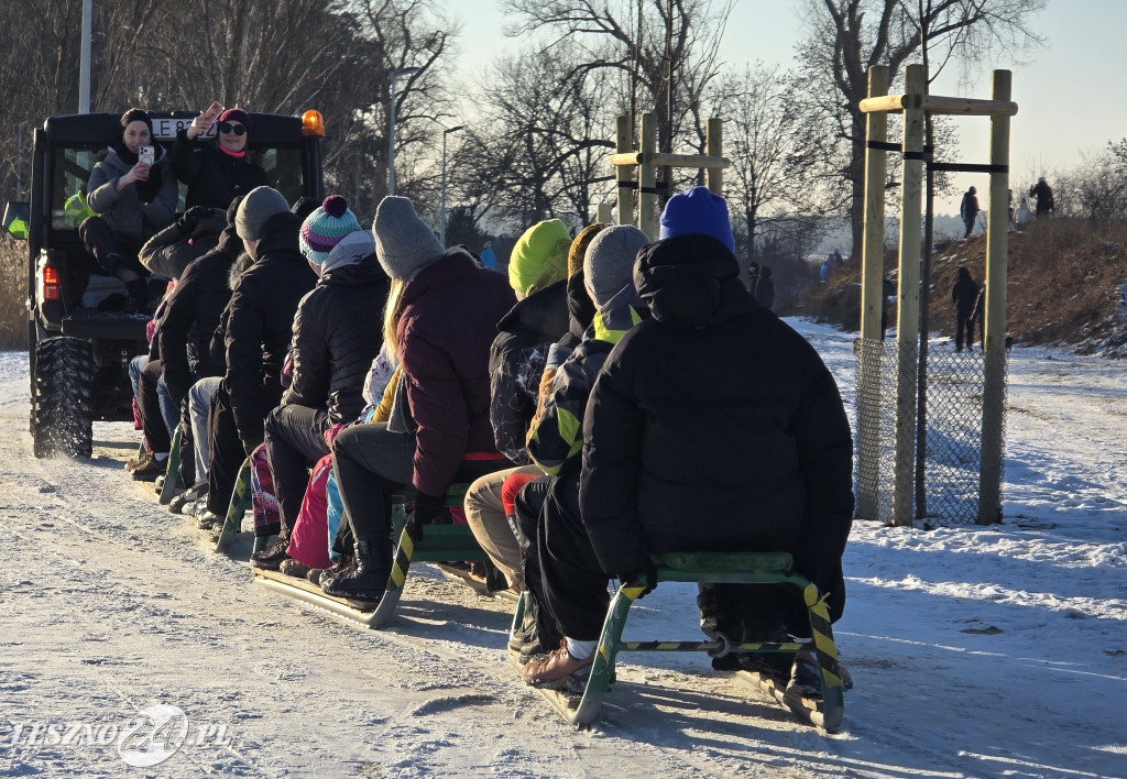 Kulig nad zbiornikiem w Zaborowie