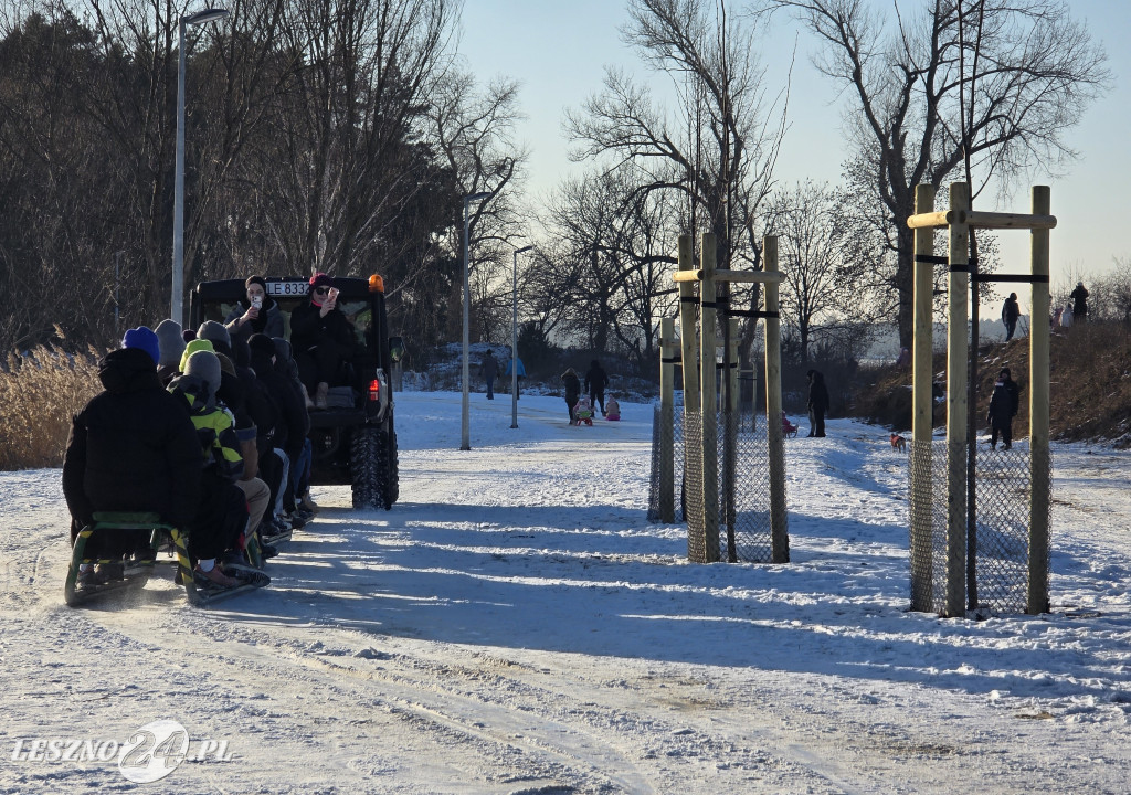 Kulig nad zbiornikiem w Zaborowie
