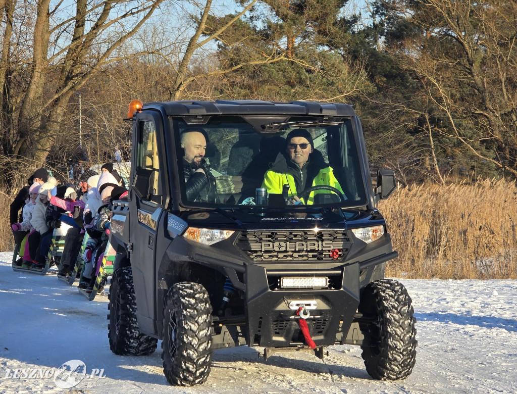 Kulig nad zbiornikiem w Zaborowie