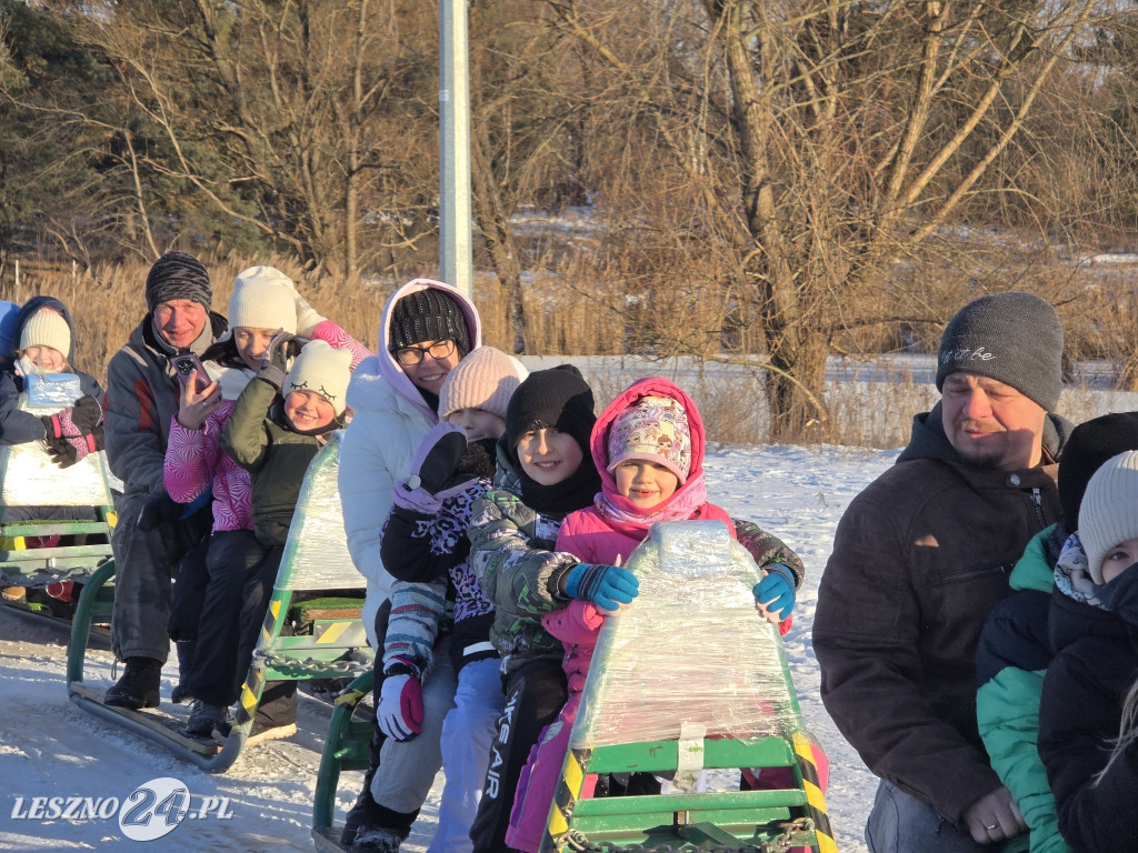 Kulig nad zbiornikiem w Zaborowie
