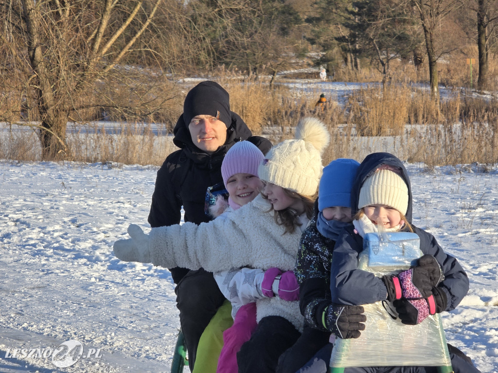 Kulig nad zbiornikiem w Zaborowie