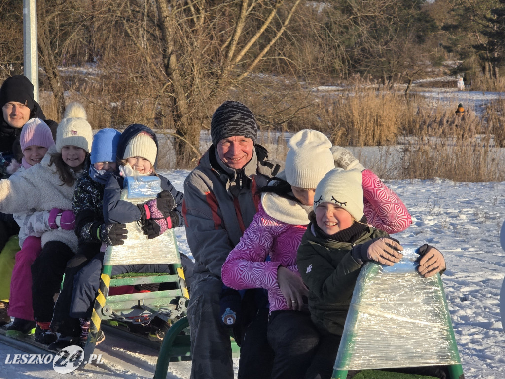 Kulig nad zbiornikiem w Zaborowie