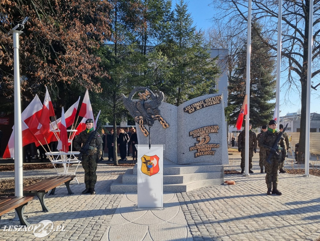 Odsłonięcie Pomnika Żołnierzy 55. Poznańskiego Pułku Piechoty przy ZST