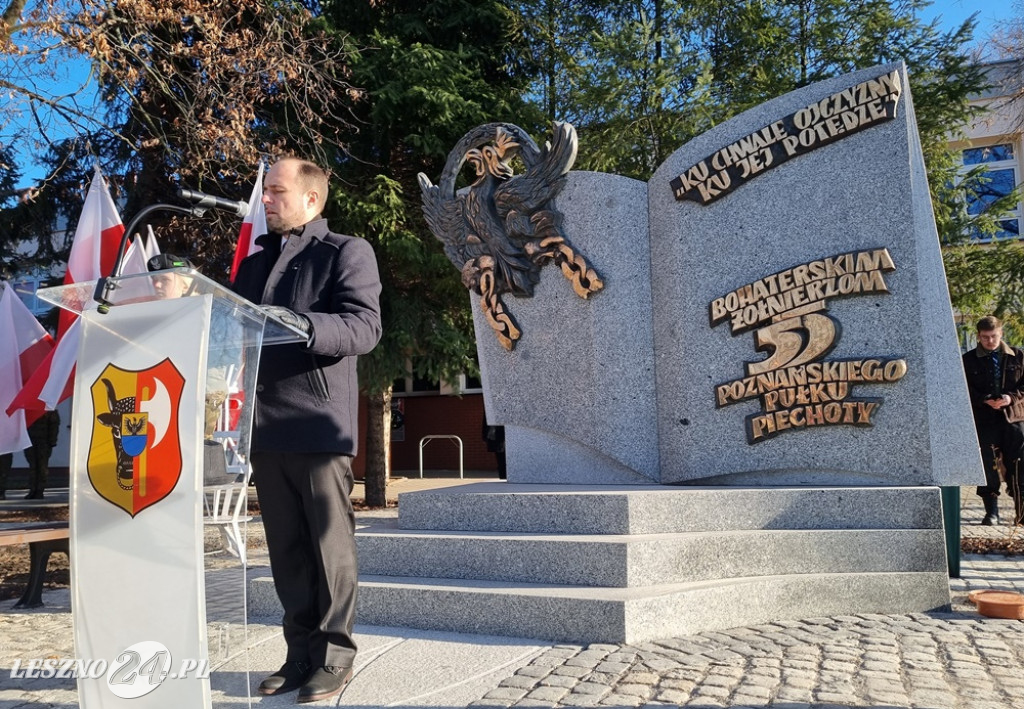 Odsłonięcie Pomnika Żołnierzy 55. Poznańskiego Pułku Piechoty przy ZST