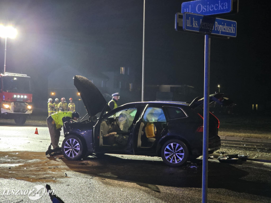 Wypadek na ulicy Osieckiej w Lesznie