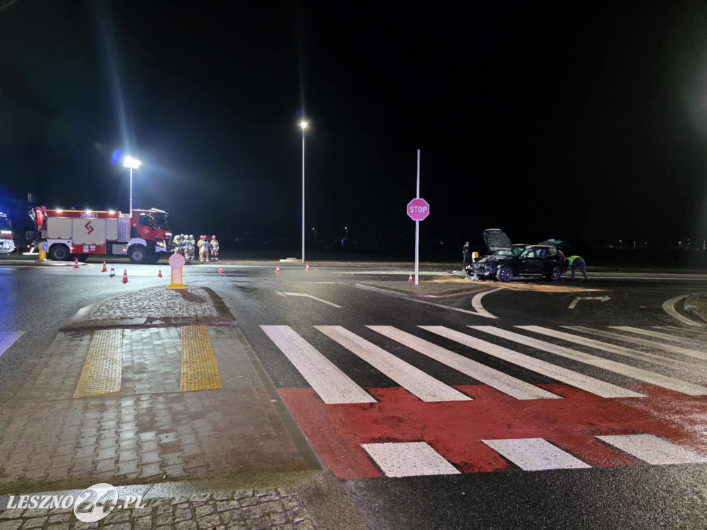Wypadek na ulicy Osieckiej w Lesznie