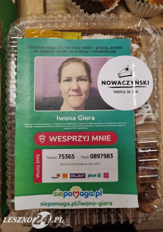 Kiermasz ciasta dla Iwony Giery z Lipna