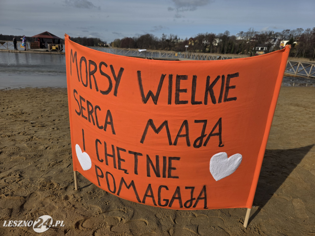 Morsowanie dla Kasi w jeziorze w Osiecznej